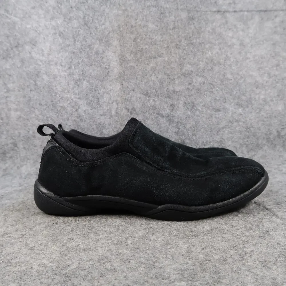 2Pod Shoes Womens 7.5 Casual Moc Slip On Leather Black Comfort Lifestyle Loafer